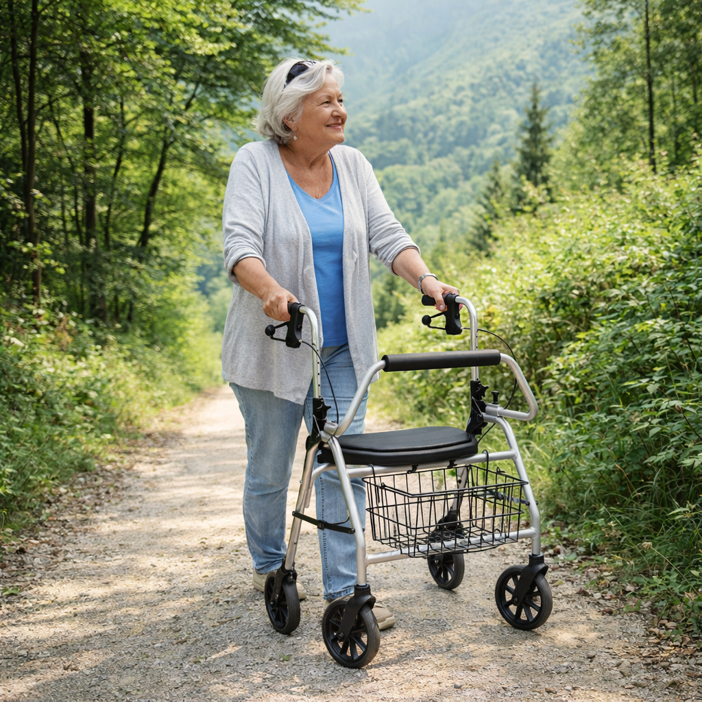 Rollator XXL bis 200 kg – Extra stabil & sicher