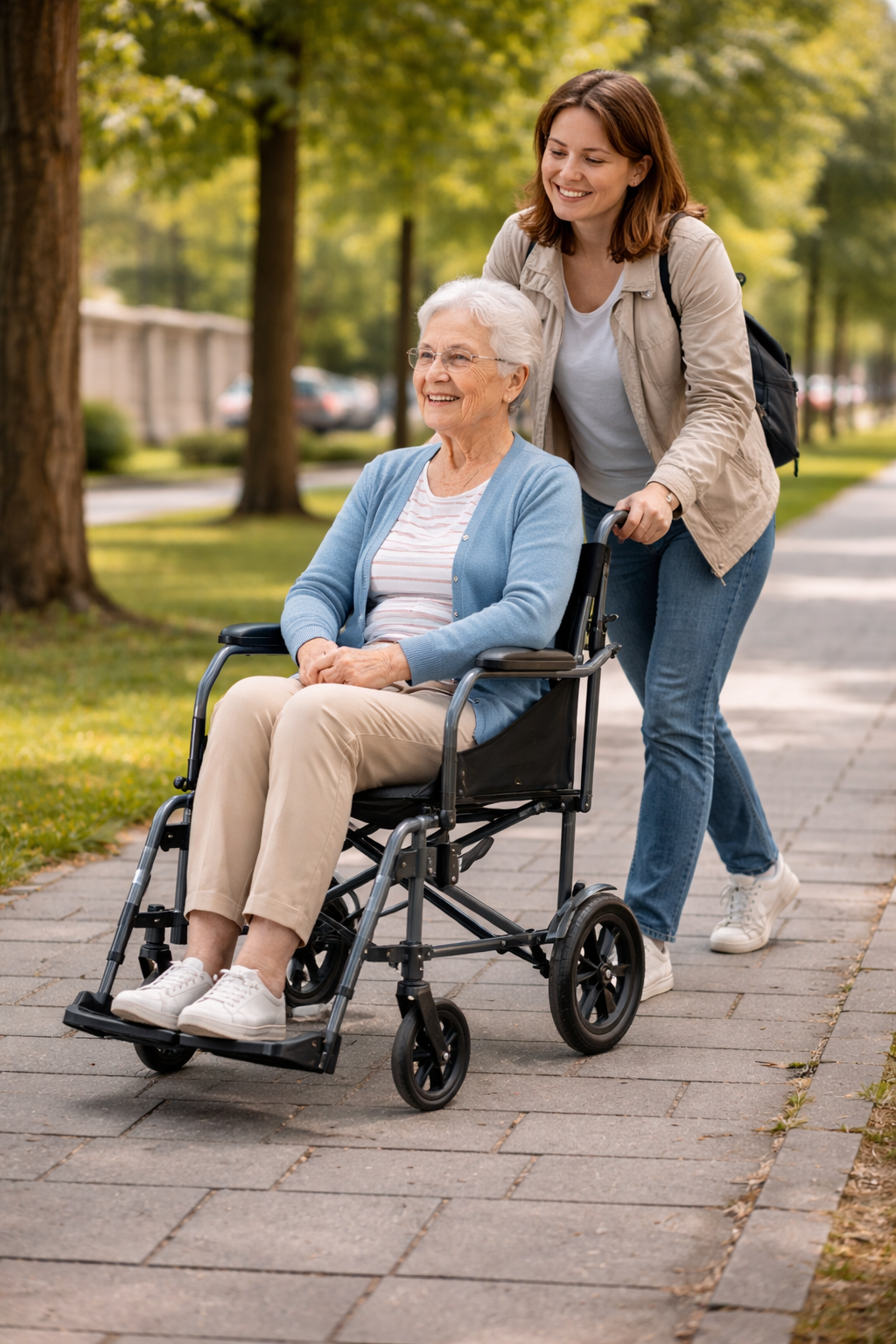 Transportstuhl Travelite – Leichter & kompakter Transportrollstuhl für Alltag & Reisen