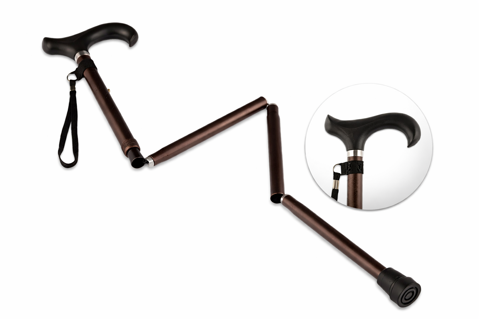 Faltbarer Aluminium-Gehstock von RUSSKA mit Softgriff