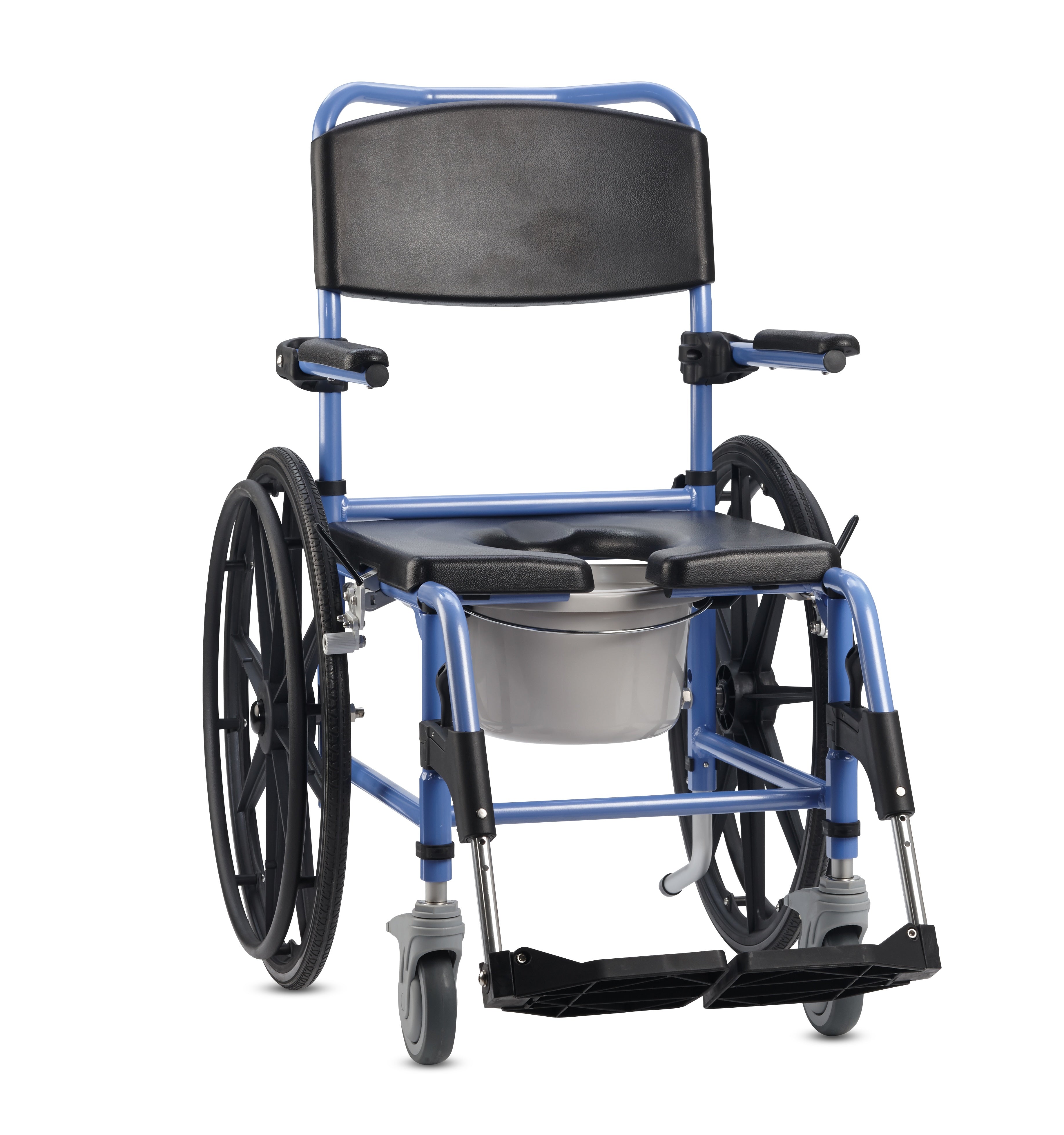 TS-Aqua 24″ Dusch- & Toilettenrollstuhl – Selbstfahrer | Bischoff & Bischoff