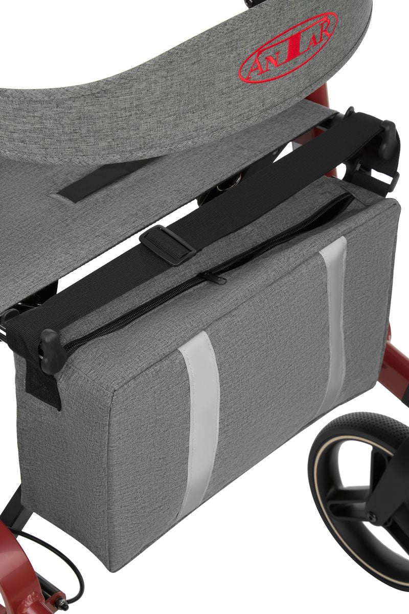 Leichtgewicht-Rollator, inkl. Stockhalter, Getränkehalter & Rückengurt | Antar AT51054