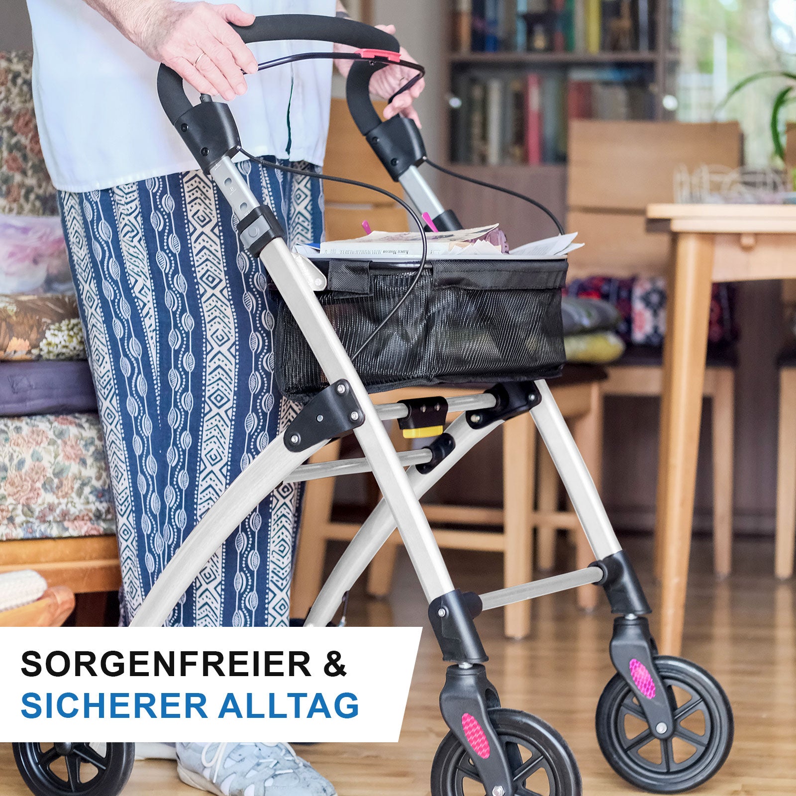 Rollator Casa Soft – kompakt & wendig für Wohnung & Innenräume