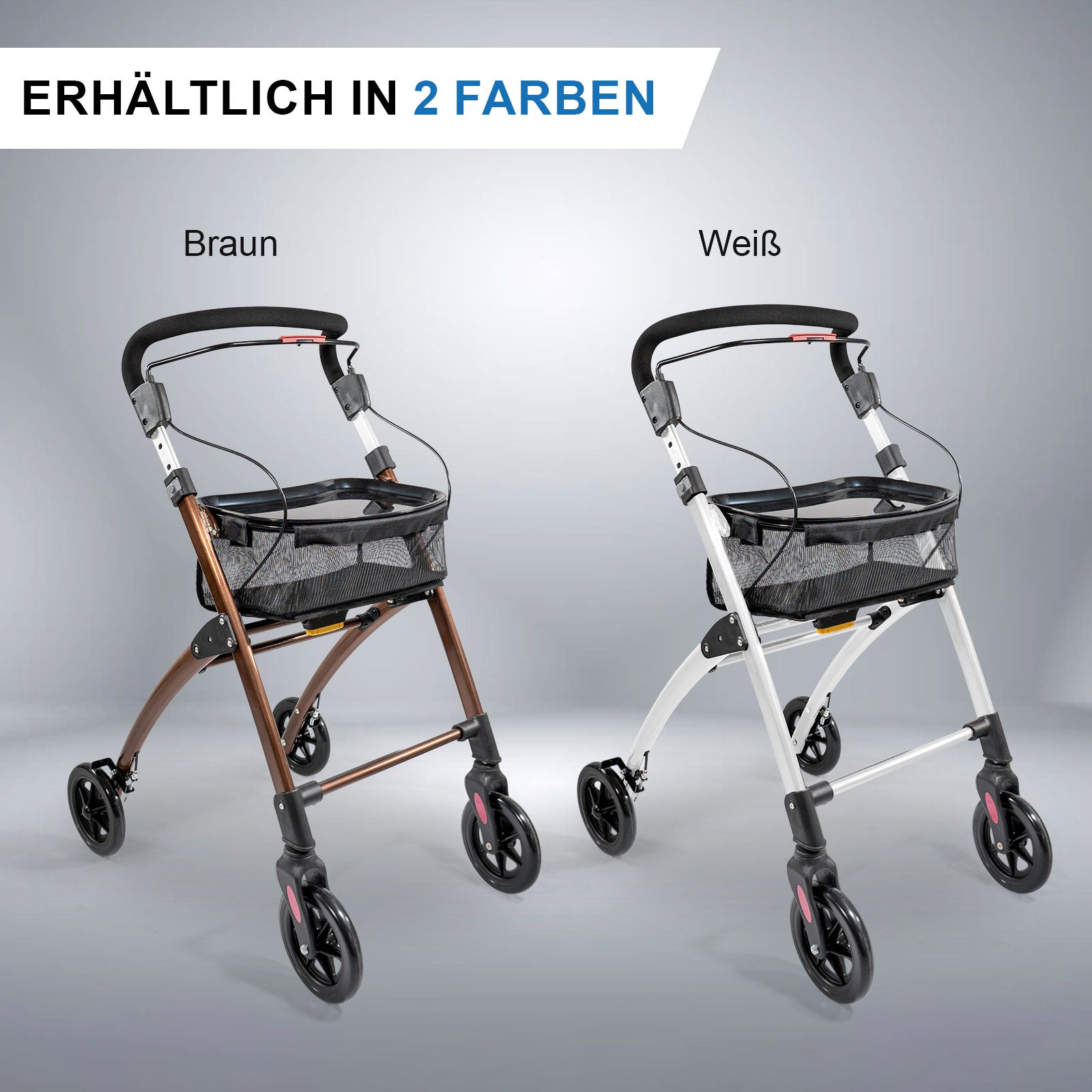 Rollator Casa Soft – kompakt & wendig für Wohnung & Innenräume
