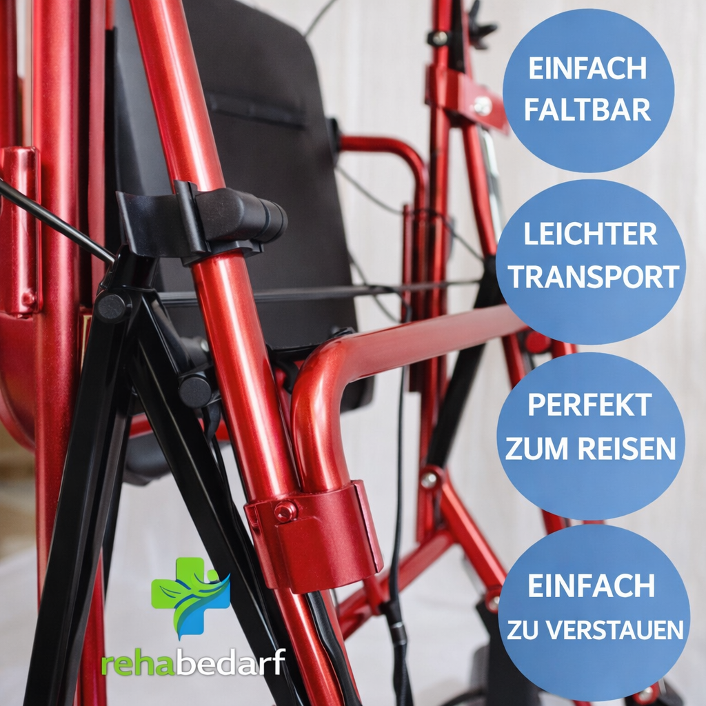 Leichtgewicht Rollator (nur 6,7 kg) inkl. Korb & Stockhalterung | Trendmobil