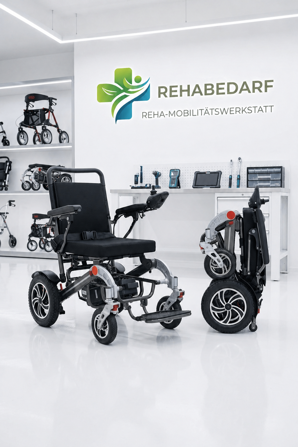 Elektrorollstuhl AT52337 - faltbar & leicht 2x250W