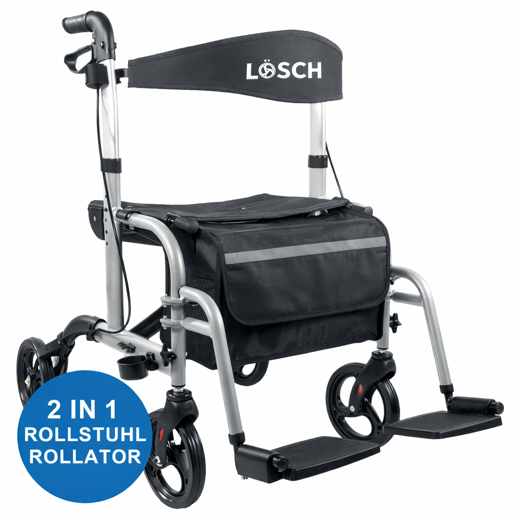 Rollstuhl-Rollator Twin 2in1 – Flexibel, sicher & vielseitig