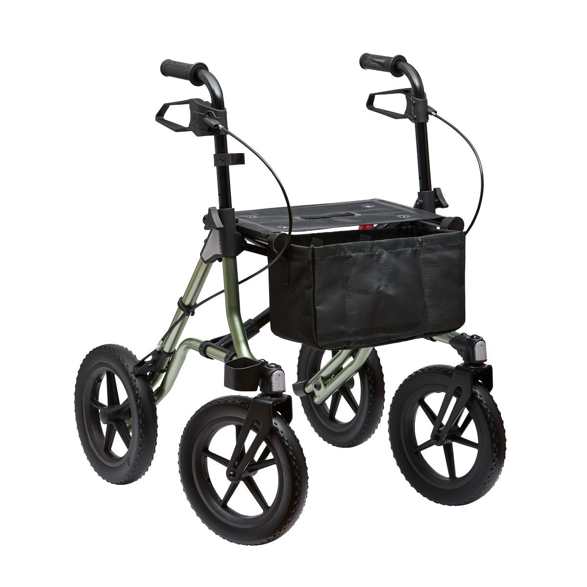 TAiMA XC Outdoor-Rollator mit Soft-PU-Bereifung – Sitzhöhe 61 cm