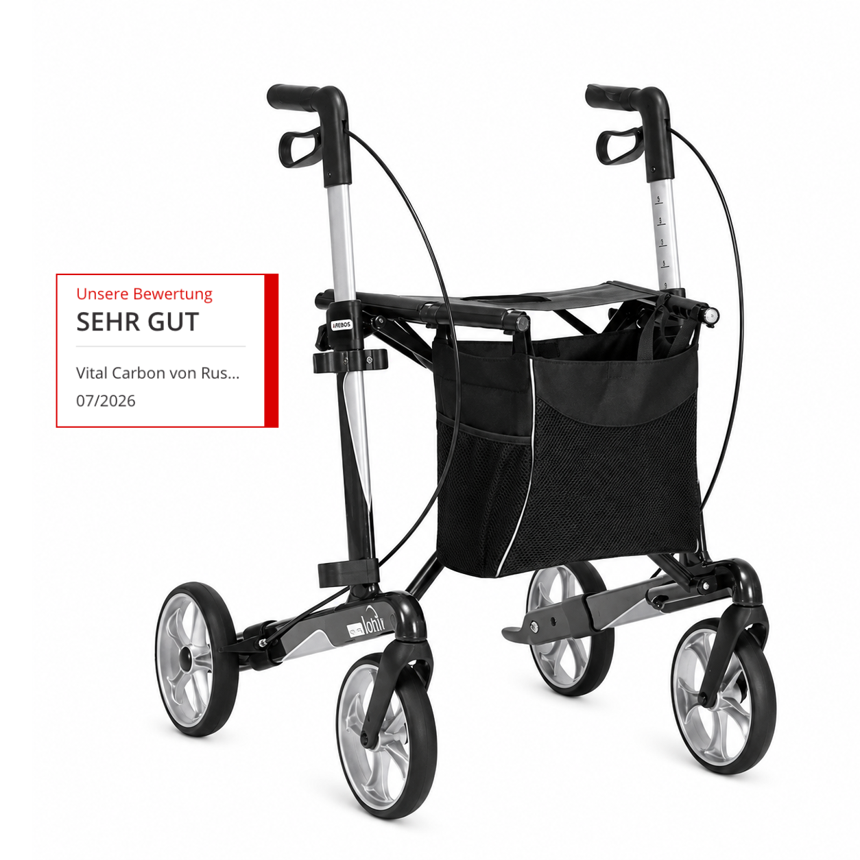 Carbon Rollator Vital – extra light 5.7 kg & stable | Russka